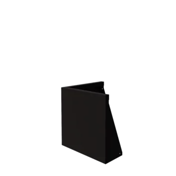 Plieninė atraminė sienelė - Išorinis kampas - 50 x 50 x 50 cm - RAL9005 matinė (juoda)