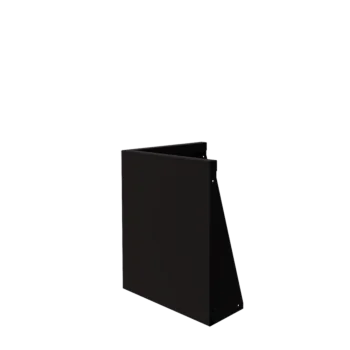 Plieninė atraminė sienelė - Išorinis kampas - 50 x 50 x 60 cm - RAL9005 matinė (juoda)