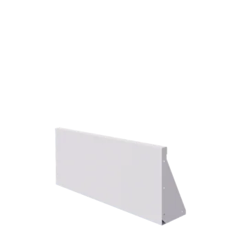 Plieninė atraminė sienelė - Tiesus - 100 x 40 cm - RAL9010 matinė (balta)