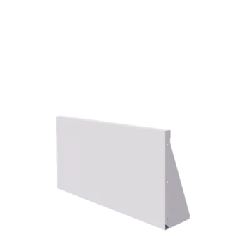 Plieninė atraminė sienelė - Tiesus - 100 x 50 cm - RAL9010 matinė (balta)