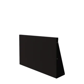 Plieninė atraminė sienelė - Tiesus - 100 x 60 cm - RAL9005 matinė (juoda)