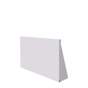 Plieninė atraminė sienelė - Tiesus - 100 x 60 cm - RAL9010 matinė (balta)