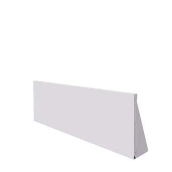 Plieninė atraminė sienelė - Tiesus - 150 x 50 cm - RAL9010 matinė (balta)
