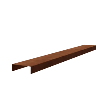 Corten plieno U formos profilis - 5 x 15 x 5 cm - 240 cm