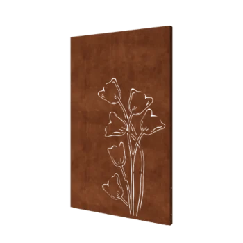 Corten plieno panel - Tulpė asimetriškas - 120 x 6 x 190 cm