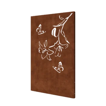Corten plieno panel - Lelija - 120 x 6 x 190 cm
