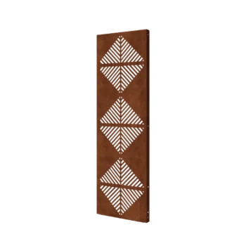 Corten plieno panel - Linijos 4 - 60 x 6 x 190 cm
