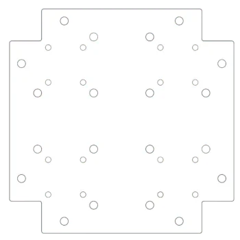 Cinkuoto plieno Fenéklemez - 30 x 30 cm