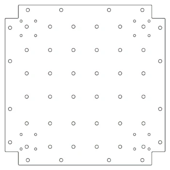 Cinkuoto plieno Fenéklemez - 50 x 50 cm