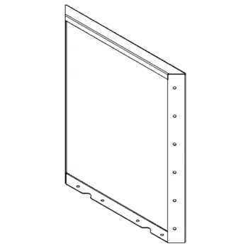 Corten plieno lauko vazonas - Panel - 60 x 50 cm