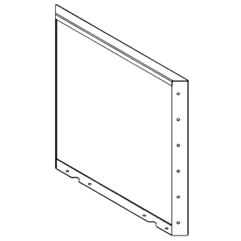 Plieninis lauko vazonas - Panel - 60 x 60 cm - RAL9005 matinė (juoda)