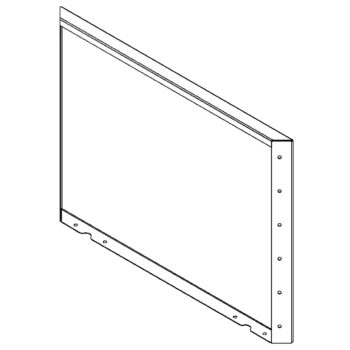 Plieninis lauko vazonas - Panel - 60 x 80 cm - RAL9010 matinė (balta)