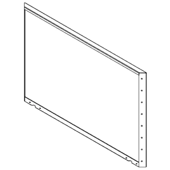 Plieninis lauko vazonas - Panel - 80 x 120 cm - RAL9005 matinė (juoda)