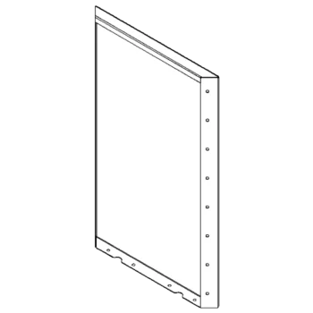 Plieninis lauko vazonas - Panel - 80 x 50 cm - RAL9005 matinė (juoda)