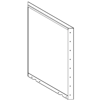 Plieninis lauko vazonas - Panel - 80 x 60 cm - RAL9010 matinė (balta)