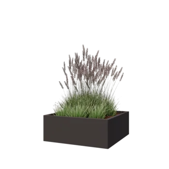 Plieninis lauko vazonas - Kvadratas - 80 x 80 x 30 cm - kita RAL spalva - Be dugno plokštės