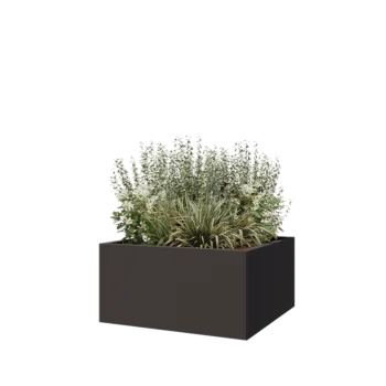 Plieninis lauko vazonas - Kvadratas - 80 x 80 x 40 cm - kita RAL spalva - Be dugno plokštės