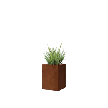 Corten plieno lauko vazonas - Kvadratas - 30 x 30 x 40 cm - Be dugno plokštės