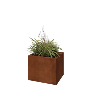 Corten plieno lauko vazonas - Stačiakampis - 50 x 40 x 40 cm - Be dugno plokštės