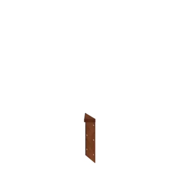 Corten plieno lauko vazonas - Kampinis elementas 180° - 30 cm