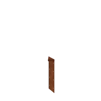 Corten plieno lauko vazonas - Kampinis elementas 180° - 40 cm