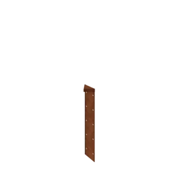Corten plieno lauko vazonas - Kampinis elementas 180° - 50 cm