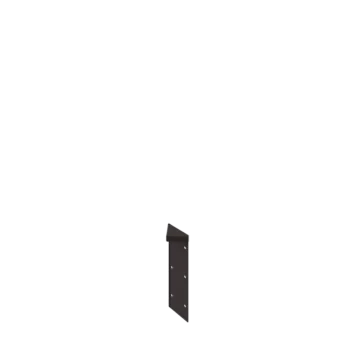 Plieninis lauko vazonas - Kampinis elementas 180° - 30 cm - RAL7016 matinė (antracito pilka)