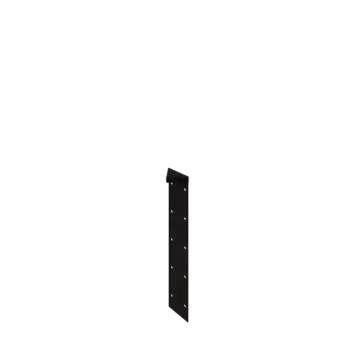 Plieninis lauko vazonas - Kampinis elementas 180° - 50 cm - RAL9005 matinė (juoda)
