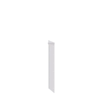 Plieninis lauko vazonas - Kampinis elementas 180° - 60 cm - RAL9010 matinė (balta)