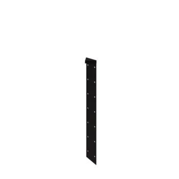 Plieninis lauko vazonas - Kampinis elementas 180° - 70 cm - RAL9005 matinė (juoda)