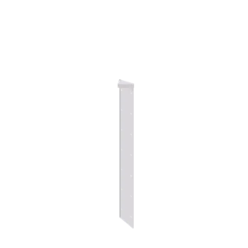 Plieninis lauko vazonas - Kampinis elementas 180° - 70 cm - RAL9010 matinė (balta)
