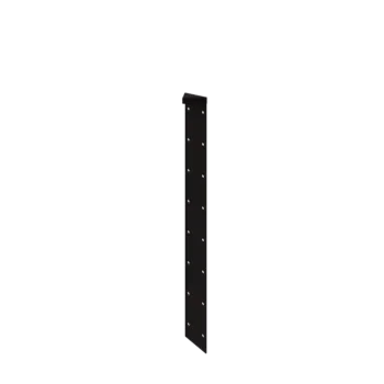 Plieninis lauko vazonas - Kampinis elementas 180° - 80 cm - RAL9005 matinė (juoda)