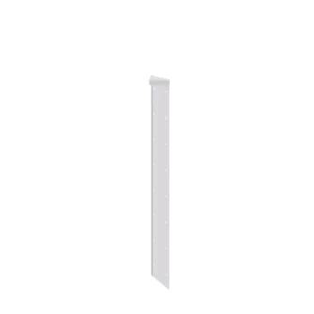 Plieninis lauko vazonas - Kampinis elementas 180° - 80 cm - RAL9010 matinė (balta)