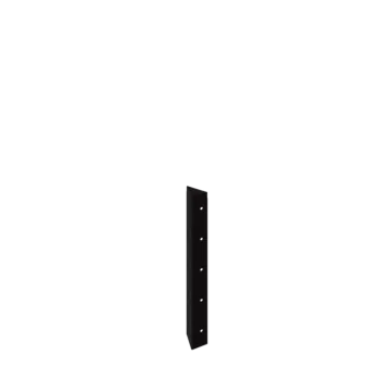 Plieninis lauko vazonas - Kampinis elementas 90° - 50 cm - RAL9005 matinė (juoda)