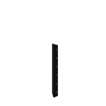 Plieninis lauko vazonas - Kampinis elementas 90° - 60 cm - RAL9005 matinė (juoda)