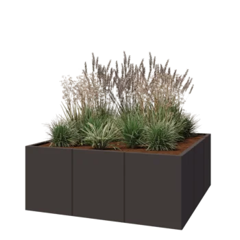 Plieninis lauko vazonas XXL - Kvadratas - 150 x 150 x 60 cm - kita RAL spalva - Be dugno plokštės