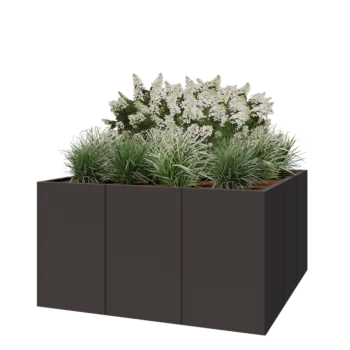 Plieninis lauko vazonas XXL - Kvadratas - 150 x 150 x 80 cm - kita RAL spalva - Be dugno plokštės