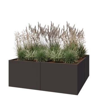 Plieninis lauko vazonas XXL - Kvadratas - 160 x 160 x 60 cm - kita RAL spalva - Be dugno plokštės