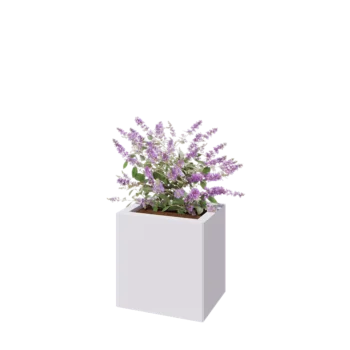 Plieninis lauko vazonas - Stačiakampis - 40 x 30 x 40 cm - RAL9010 matinė (balta) - Be dugno plokštės