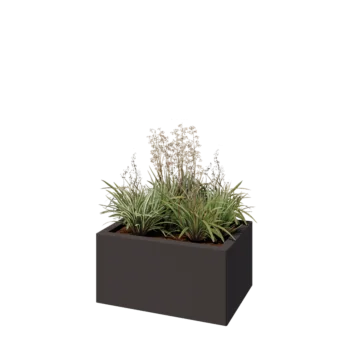 Plieninis lauko vazonas - Stačiakampis - 60 x 40 x 30 cm - kita RAL spalva - Be dugno plokštės