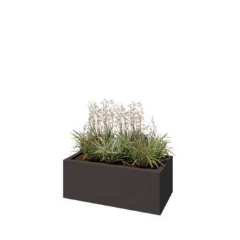 Plieninis lauko vazonas - Stačiakampis - 80 x 40 x 30 cm - kita RAL spalva - Be dugno plokštės