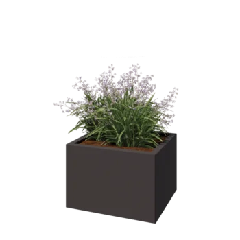 Plieninis lauko vazonas - Stačiakampis - 60 x 50 x 40 cm - kita RAL spalva - Be dugno plokštės