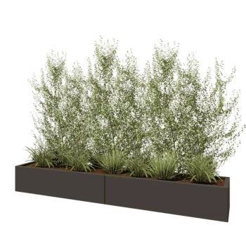 Plieninis lauko vazonas XXL - Stačiakampis - 240 x 40 x 30 cm - kita RAL spalva - Be dugno plokštės