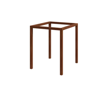 Corten plieno pergola - Kvadratas - 224 x 200 x 230 cm - Be betono pado