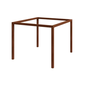 Corten plieno pergola - Kvadratas - 324 x 300 x 230 cm - Be betono pado