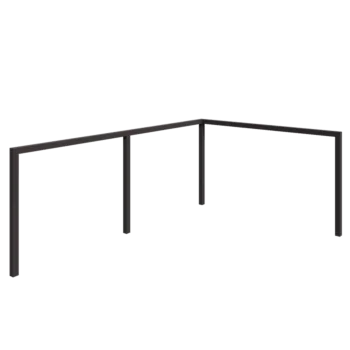 Plieninė pergola - Kampas - 600 x 412 x 230 cm - kita RAL spalva - Be betono pado