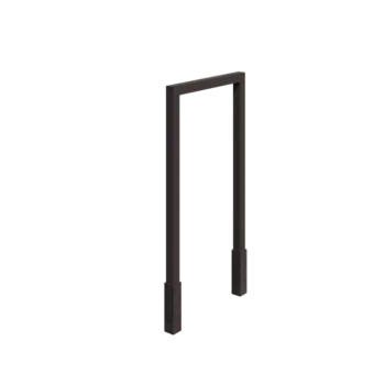 Plieninė pergola - Tiesus - 150 x 230 cm - RAL7016 matinė (antracito pilka) - Su betono padu