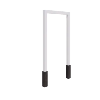 Plieninė pergola - Tiesus - 150 x 230 cm - RAL9010 matinė (balta) - Su betono padu