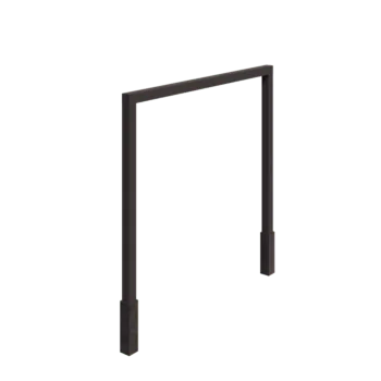 Plieninė pergola - Tiesus - 300 x 230 cm - RAL7016 matinė (antracito pilka) - Su betono padu