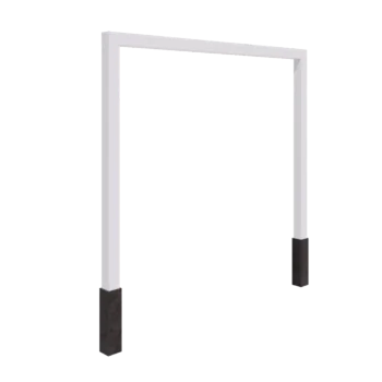 Plieninė pergola - Tiesus - 300 x 230 cm - RAL9010 matinė (balta) - Su betono padu